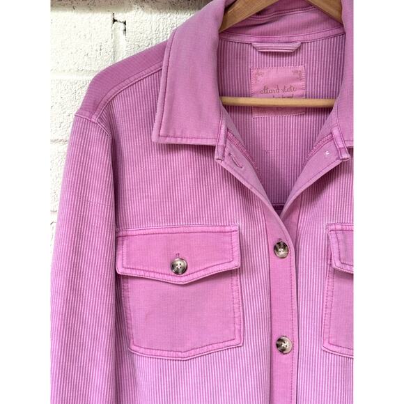 Altar’d State Ribbed Bubblegum Pink oversized Shacket Size XS Relaxed Oversized - Picture 7 of 8
